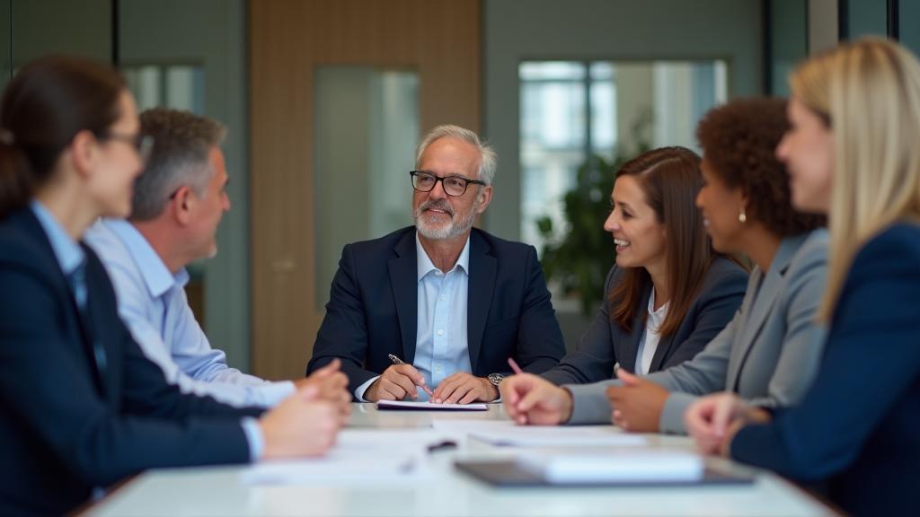 L’équipe Dubois & Partners lors d’une réunion avec un client